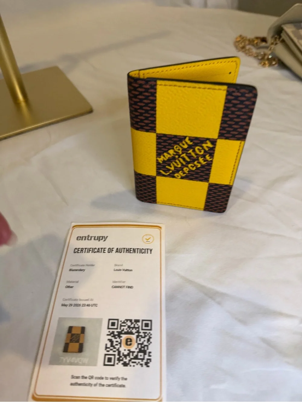 Louis Vuitton Pocket Organizer Wallet Damier Pop Yellow Juane Mat N40596